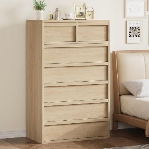 COZONY 5/7 Drawer Dresser for Bedroom, Modern Tall Chest of Drawers with Large Storage, Wooden Organizer for Living Room, Nursery, Entryway