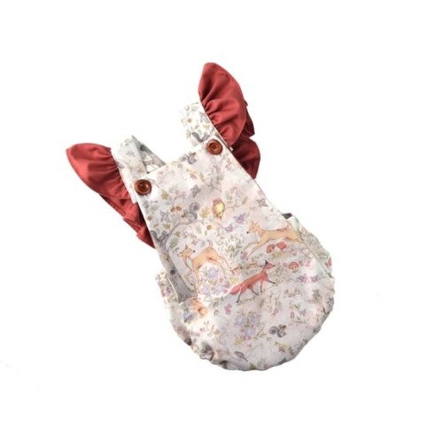 Woodland Baby Romper, Fall Deer Print, Ruffle Straps - Etsy