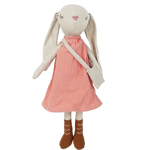 MON AMI Hazel The Bunny Stuffed Doll - 13", Soft & Cuddly Plush Animal Doll, Use as Toy or Room Décor, Cute Huggable Plushie Gift for Kids of All Ages