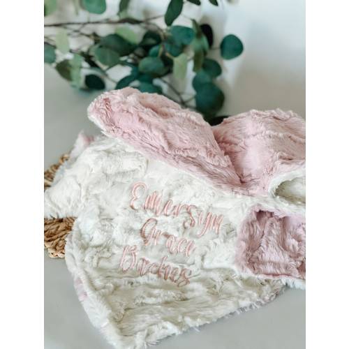 Personalized Baby Blanket, Neutral baby blanket, Ice Pink baby blanket, Ice Pink Glacier Blanket, Newborn Girl gift, Baby Shower Gift,