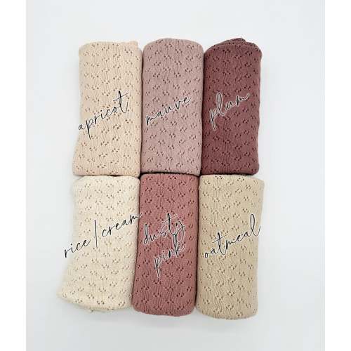 Grace Knitted Cotton Baby Blanket – Olive and Cradle