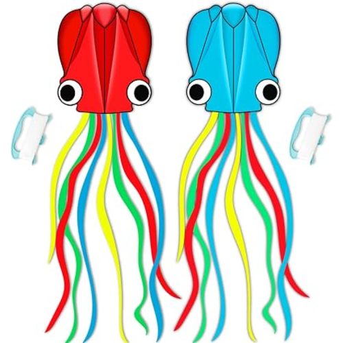 Large Octopus Kites for Kids & Adults, Big Beginner Beach Kites