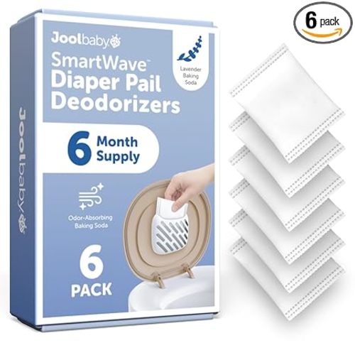 Jool Baby Diaper Pail Baking Soda Deodorizer Packets – Helps Eliminate Odors & Keeps Your Nursery Smelling Fresh – Lavender-Scented (6 Pack)