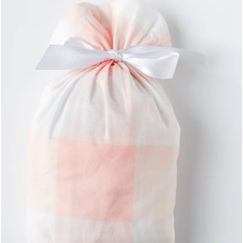 Hospital Bassinet Sheet in Pink Buffalo Check