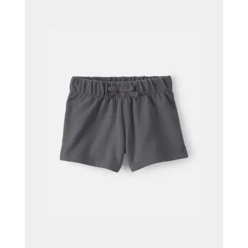 Baby Girl French Terry Shorts - Grey | Carter's