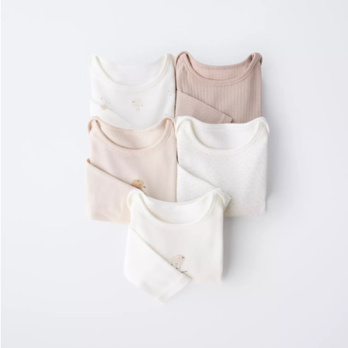 FIVE-PACK OF CHICK BODYSUITS - taupe brown | ZARA United States