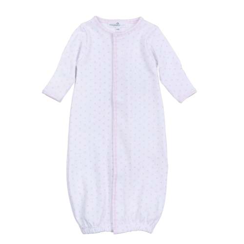 Magnolia Baby - Converter Gown - Gingham Dots Pink