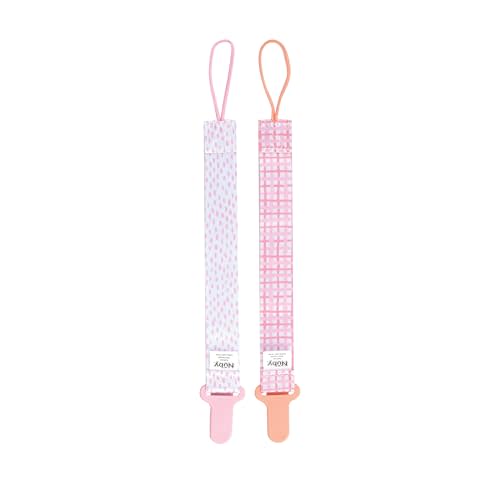 Nuby Infant's 2-Pack Pacifinder Pacifier Clips, Colors May Vary