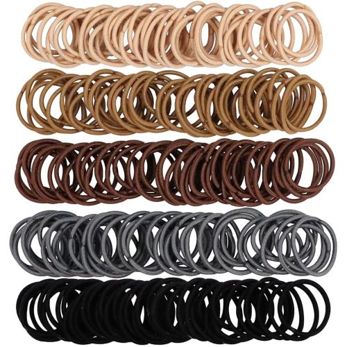 200PCS Small Hair Ties,No Crease Baby Hair Ties,Elastic Hair Ponytail Holder Hair Accessories for Baby Girls Infants Toddlers Kids,Neutral Color
