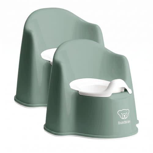 BabyBjörn Potty Chair, Deep Green/White (Pack of 2)