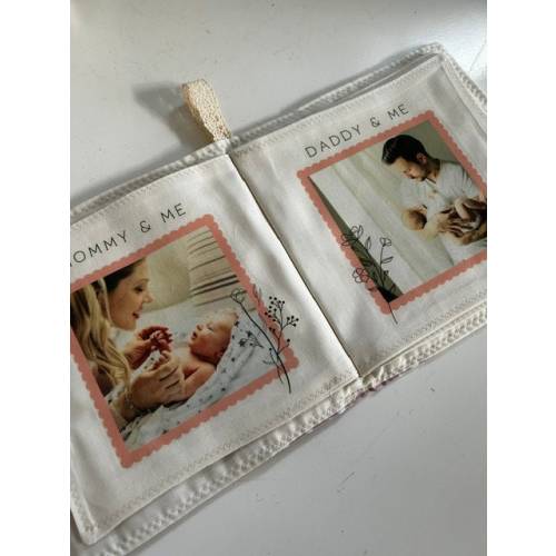 Personalized Baby Photo Album, Custom Fabric Book, New Baby Gift