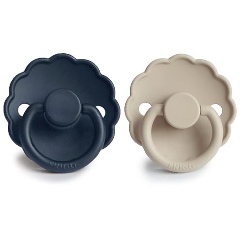 FRIGG Baby Pacifier (Dark Navy/Sandstone, 0-6 Months)