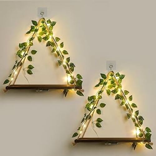 Floating Shelves for Wall,Plant Wall Decor,Hanging Shelf,Cottage Core Decor,Room Decor Aesthetic,Trinket Shelf,Hanging Shelves,Floating Shelves for No Drilling,Two-Piece Set