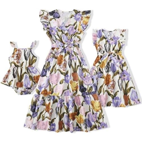 Mommy and Me Dresses - Family Matching Outfits for Women,Baby Girls - Great for Photos,Vacation and Mother's Day