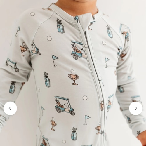 Blue Golf Zipper Romper – In My Jammers
