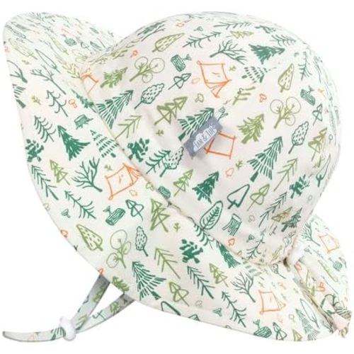 JAN & JUL Adjustable Cotton Floppy Sun Hat with 50+ UPF Camp Grove size 0-6M