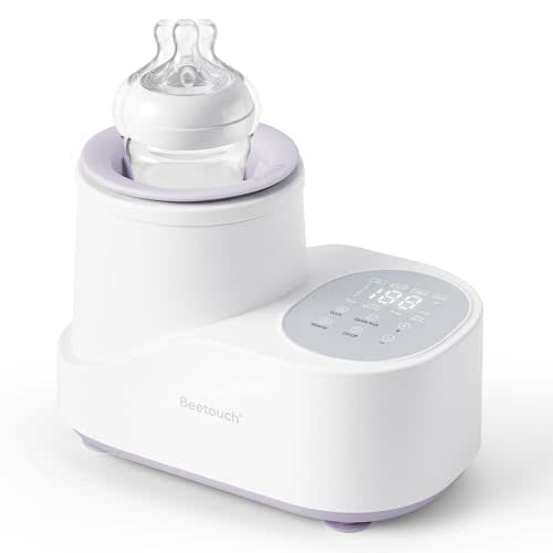 Waterless Baby Bottle Warmer & Mixer – 360° Airflow Gentle Warming & Rocking, Precise Core-Temp Control for Breastmilk & Formula