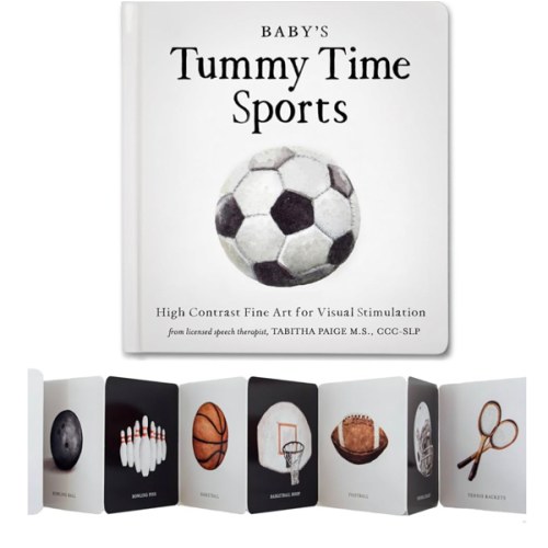 Baby's Tummy Time Sports: High-Contrast Fine Art for Visual Stimulation (Tabitha Paige Children's Book Series)