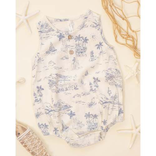 Beau Romper Ocean Toile – Rylee + Cru
