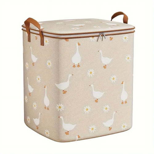 Klotel 3-Set Beige Daisy Happy Duck Quilt Storage Bag