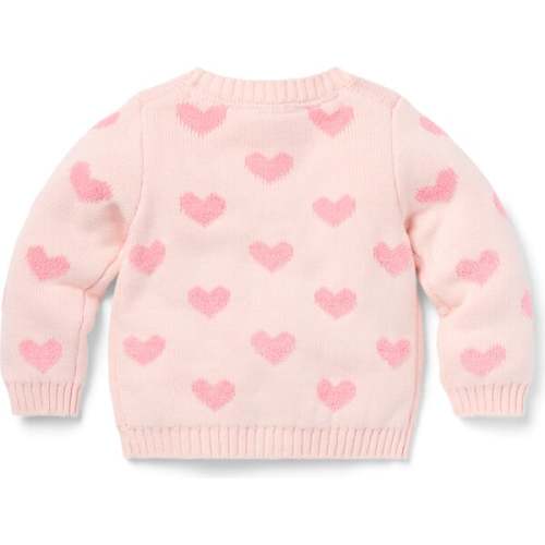 Baby Heart Cardigan, Pink - Janie and Jack | Maisonette
