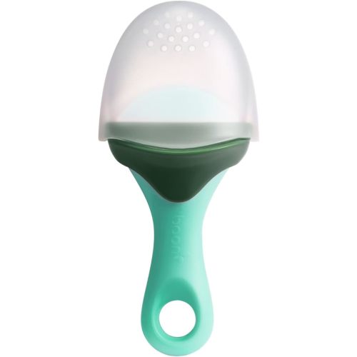 Boon Pulp Silicone Baby Fruit Feeder - Soft Silicone Baby Feeding - Fruit and Vegetable Baby Led Weaning Supplies - Baby Feeding Essentials - Green/Mint - 1 Count