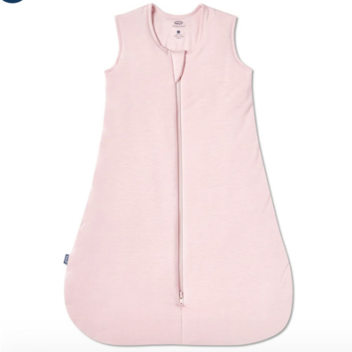 HALO - 1.5 TOG supersoft bamboo wearable blanket, double zipper sleeping bag with weighted feel - pink