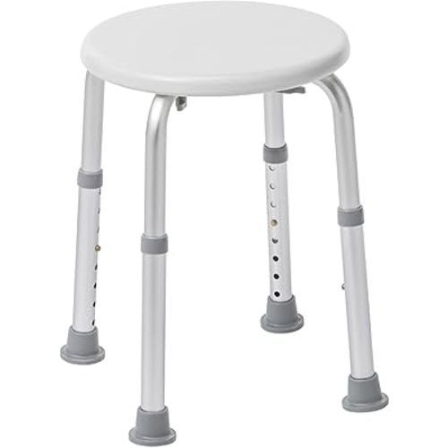 Drive Medical Shower Stool, Adjustable Height, 300 lb Weight Capacity, White