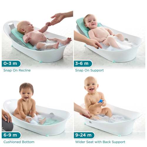 Oasis 4-in-1 Comfort Cushion Baby Bathtub - White