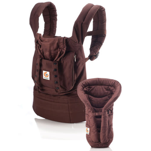 ERGO Baby Carrier Bundle of Joy - Matching Carrier and Infant Insert, Dark Chocolate - For Moms