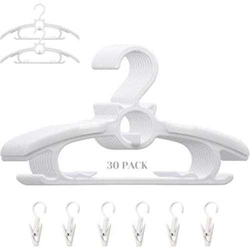 Amazon.com: Baby Nursery Closet Hangers,30Pack Space Saving Kids Hange White | Non-Slip Toddler Clothes Hangers,11-14" Adjustable Plastic Infant Hangers for Girl Boy Toddler Kids Child.