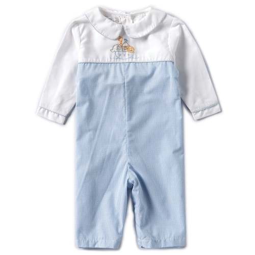Petit Ami Baby Boys 3-24 Months Long Sleeve Noah's Ark Color Block Coverall