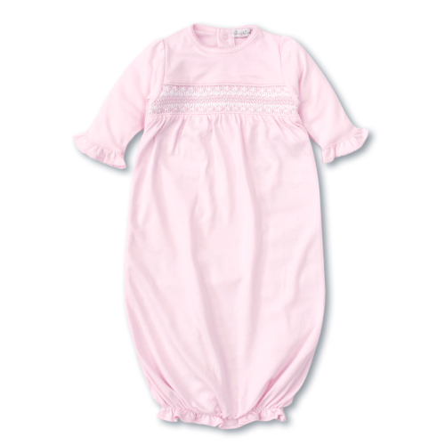 Kissy Kissy Charmed Smocked Sack Pink/Pink - Spoiled Sweet Boutique - Spoiled Sweet Boutique