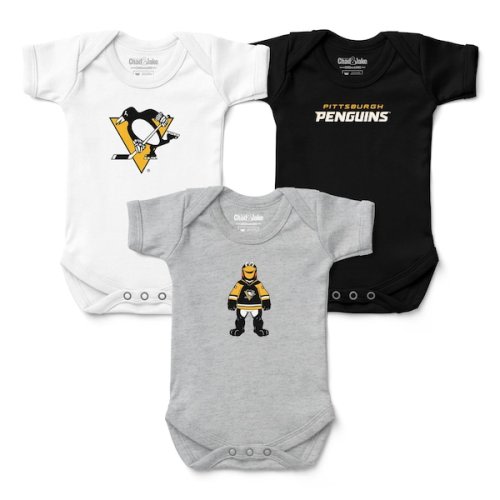 Infant Pittsburgh Penguins Chad & Jake Three-Pack Bodysuit Set