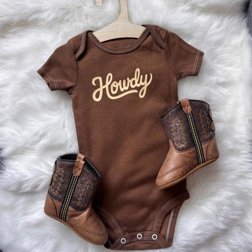 Howdy Baby Onesie First Rodeo Birthday Outfit  | Hand Dyed | Gift Newborn Western Shower