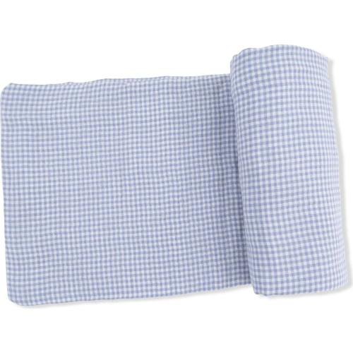 Micro Gingham Blue Blizzard - Swaddle Blanket