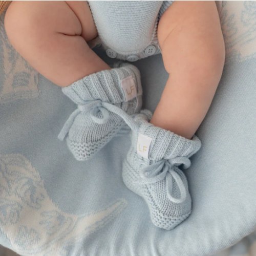 Knitted Booties | Sky Blue