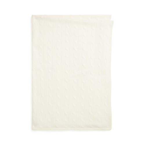 Cashmere Cable Knit Baby Blanket | Over The Moon