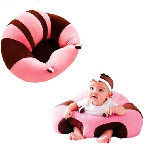 Baby Learn to Sit Cushion,Soft Comfortable Infant Floor Seats,Plush Support Seat,Pink Child Seats Sofa,Pillow Stuffed Couch Recliner,for 3-16 Months Newborn Home Travel Car Chair
