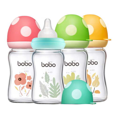 YOHKOH Natural Baby Bottles Sets with Level S Nipple,0m+(5.4oz (Pack of 4)Multicolor)