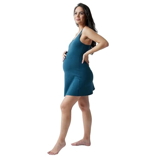 Ingrid & Isabel | Everyday Maternity Active Maternity Dress | Pregnancy Activewear Tennis Skort Dress with Built in Shorts