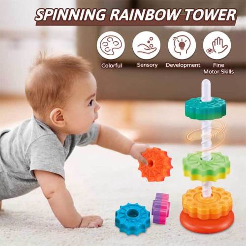 Spin & Stack Rainbow Tower