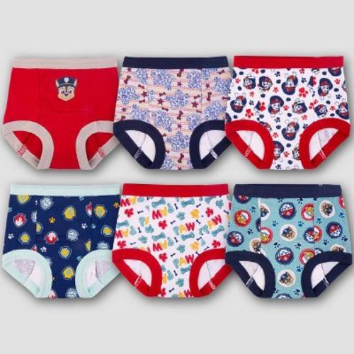 Toddler PAW Patrol 6pk Training Underwear - 3T: Figures Pattern, Full Waistband Elastic, Midweight Fabric
