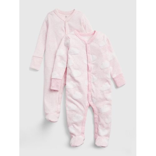 Baby Print Footed One-Piece (2-Pack)