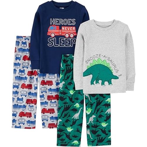 Simple Joys by Carter's boys 4-piece Pajama Set