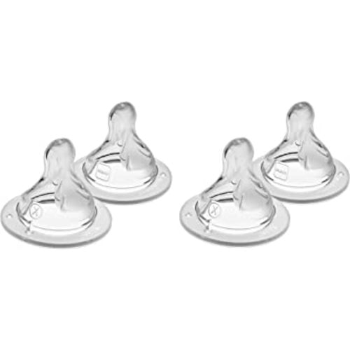 MAM Bottle Nipples Extra Fast Flow Nipple Level 4, for 6+ Months, SkinSoft Silicone Nipples for Baby Bottles, Fits All MAM Bottles, 4 Pack