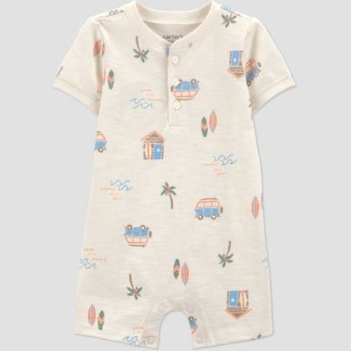 Carter's Just One You® Baby Boys' Van Graphic Romper - Cream 3M