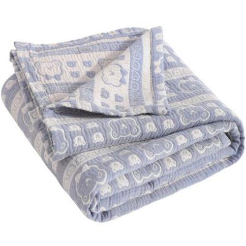 3 Layer Muslin Cotton Toddler Blanket, Super Soft and Warm Crib Blanket - NTBAY