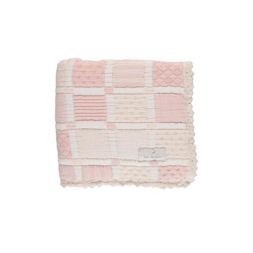 Bebe Organic Dusty Rose Patchwork Mai Blanket
