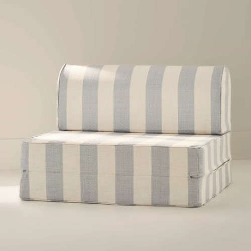 Sky Blue and White Striped Modular Couch | Harlan | House of Noa